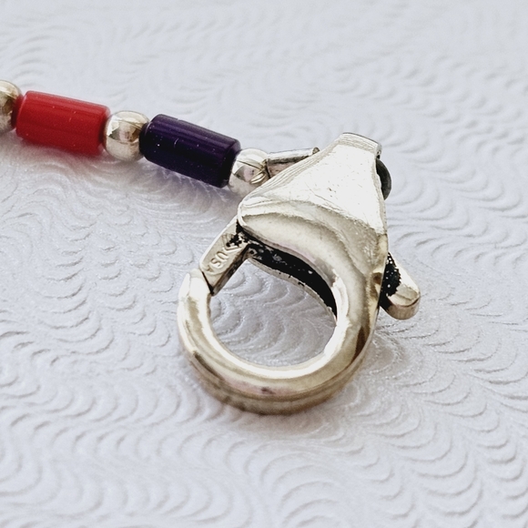 Silpada Sterling Silver MultiColor Bead Necklace Anklet Set - Picture 7 of 8